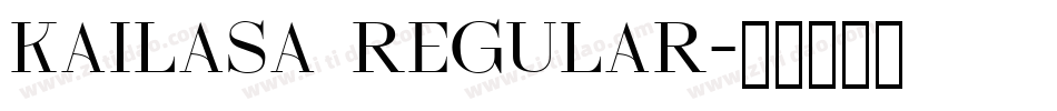 kailasa regular字体转换
